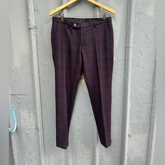 Sand Copenhagen plaid wool blend pants, size 46 - Picture 1 of 9